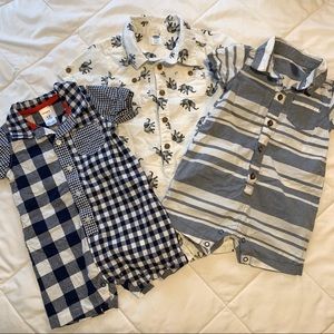 Baby boy shortie one piece outfit bundle